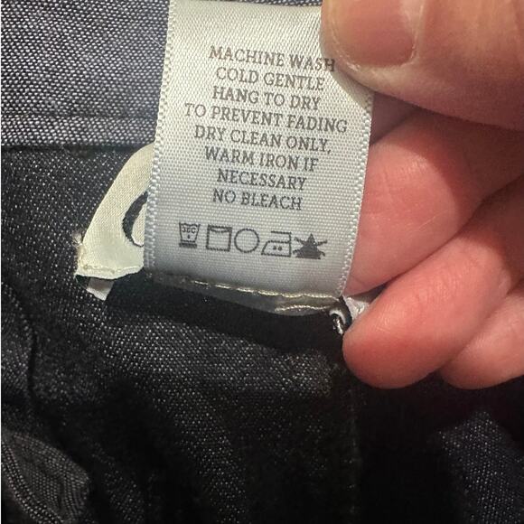 Prairie Underground Womens Chambray High Waisted Cropped Pants Pioneer Chic, M - Picture 4 of 9